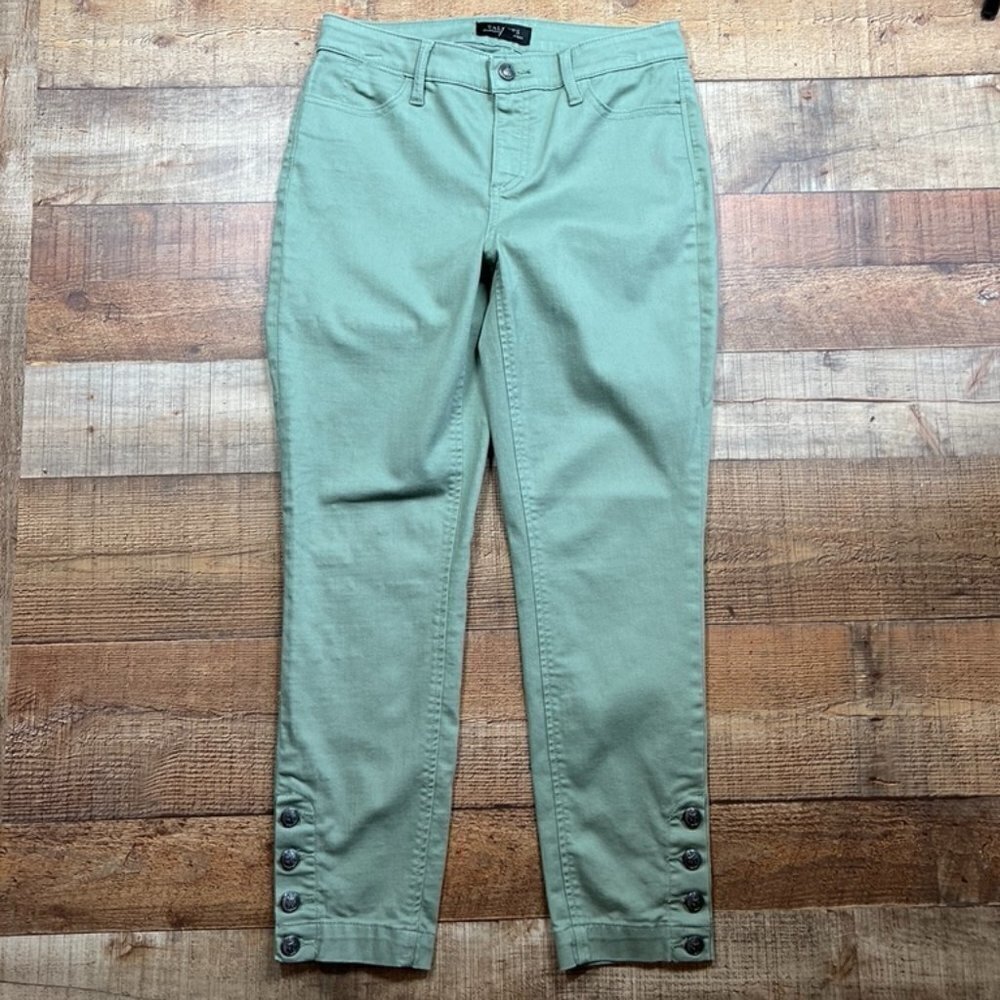 Talbots Flawless 5 Pocket Sage Green Capri Jeans size 4